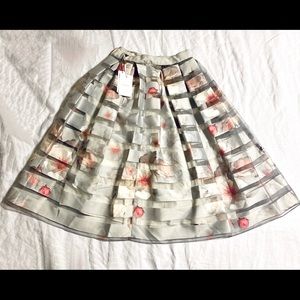 Ted Baker satin and organza skirt